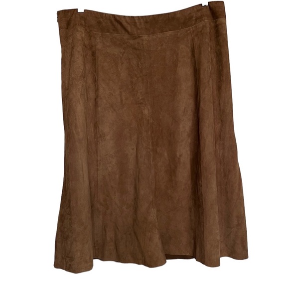 EILEEN FISHER Woman suede leather skirt Italy size 1X - Picture 2 of 5